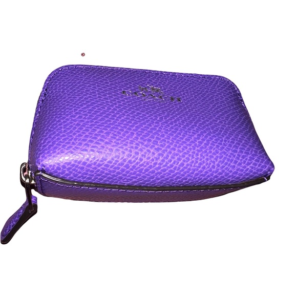 Coach rare hard to find dark purple small accessories case - Picture 2 of 8